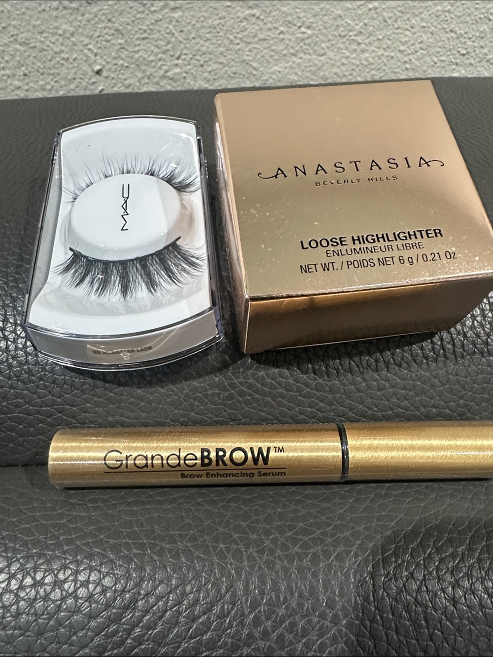 Bundle of 3/ Grande Brows/ Anastasia loose highlighter/ Mac lashes